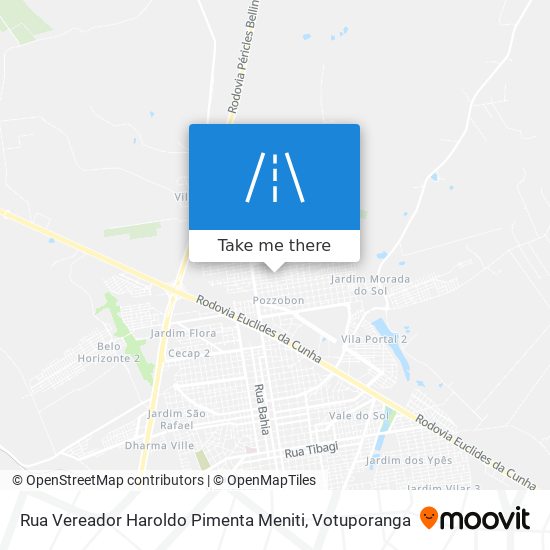 Mapa Rua Vereador Haroldo Pimenta Meniti