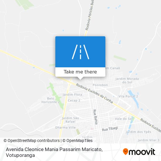 Mapa Avenida Cleonice Mania Passarim Maricato