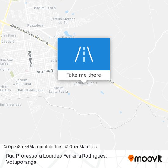 Rua Professora Lourdes Ferreira Rodrigues map