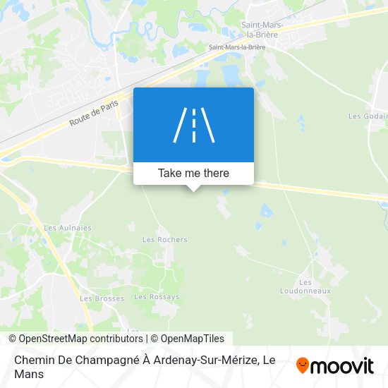 Chemin De Champagné À Ardenay-Sur-Mérize map