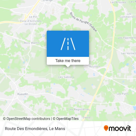 Route Des Emondières map