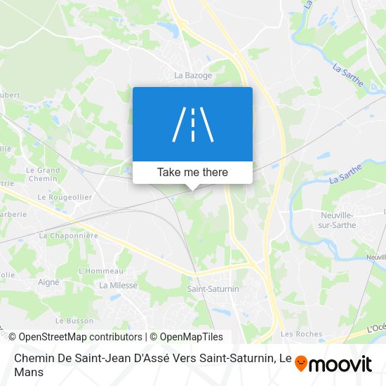 Chemin De Saint-Jean D'Assé Vers Saint-Saturnin map
