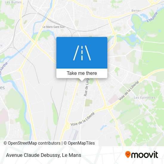 Avenue Claude Debussy map
