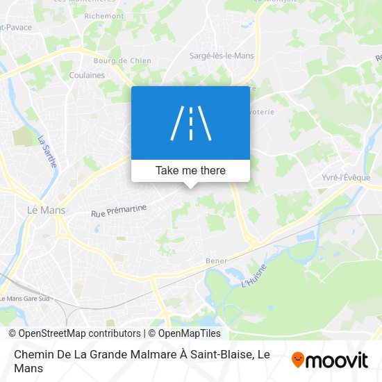 Chemin De La Grande Malmare À Saint-Blaise map