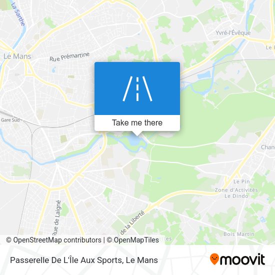 Passerelle De L'Île Aux Sports map