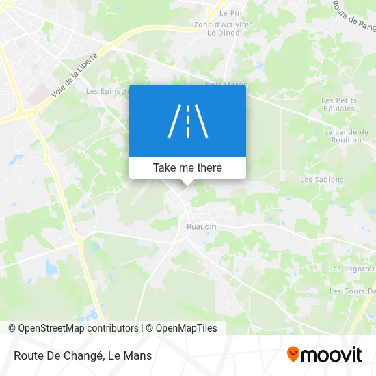 Route De Changé map