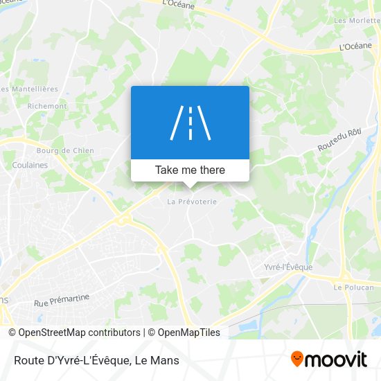 Route D'Yvré-L'Évêque map