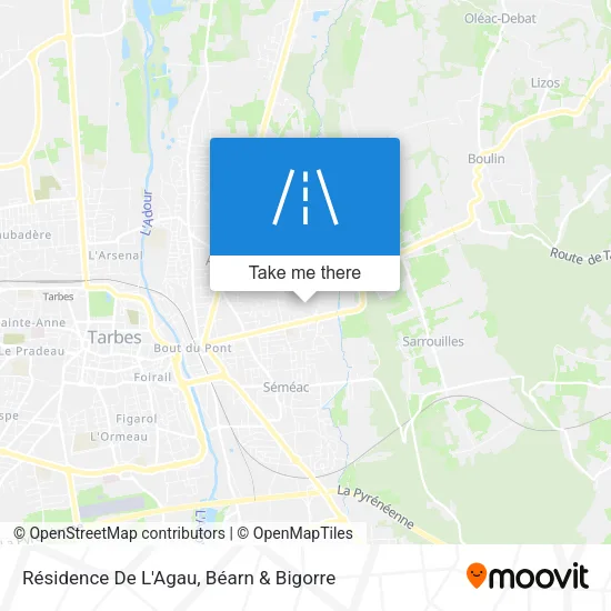 Résidence De L'Agau map
