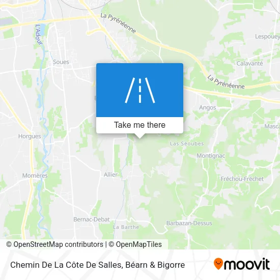 Chemin De La Côte De Salles map