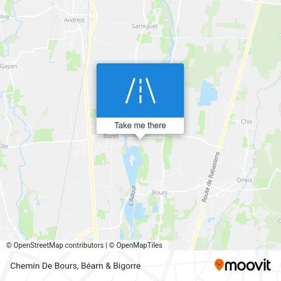 Chemin De Bours map