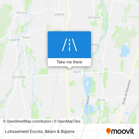 Lotissement Escots map