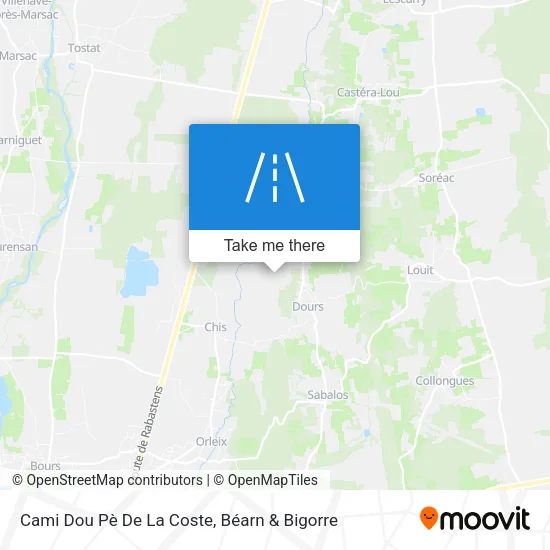 Cami Dou Pè De La Coste map