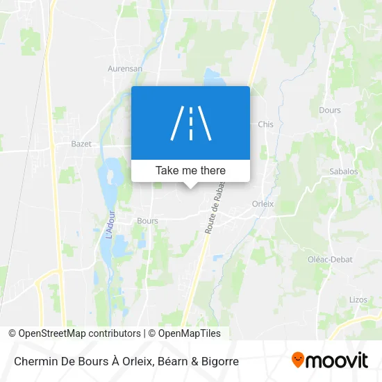 Chermin De Bours À Orleix map
