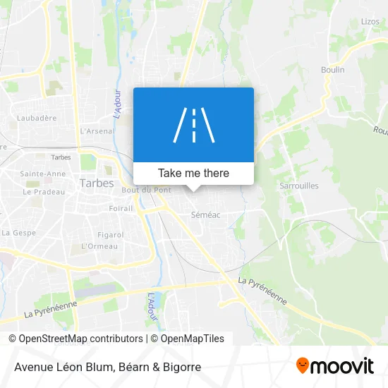 Avenue Léon Blum map