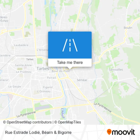 Rue Estrade Lodié map