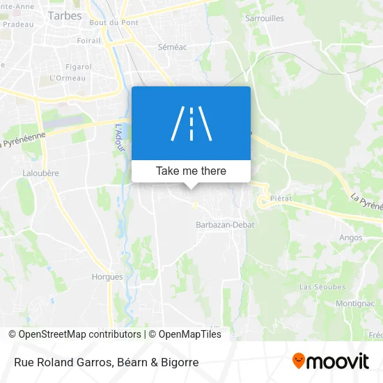 Rue Roland Garros map