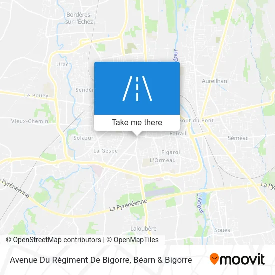 Avenue Du Régiment De Bigorre map