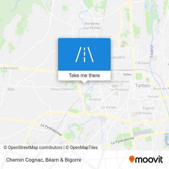 Chemin Cognac map