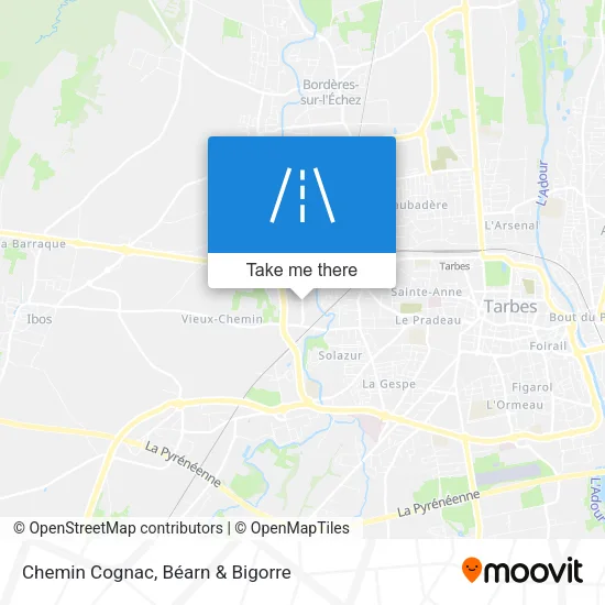 Chemin Cognac map