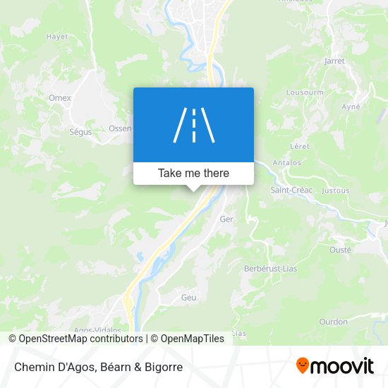 Chemin D'Agos map