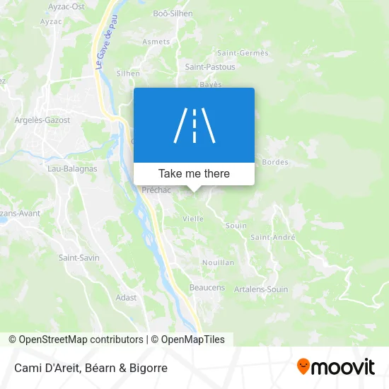 Cami D'Areit map