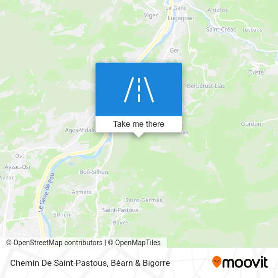 Chemin De Saint-Pastous map