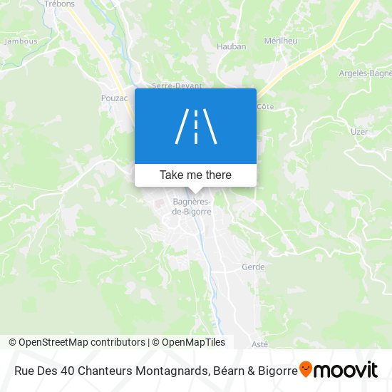 Rue Des 40 Chanteurs Montagnards map