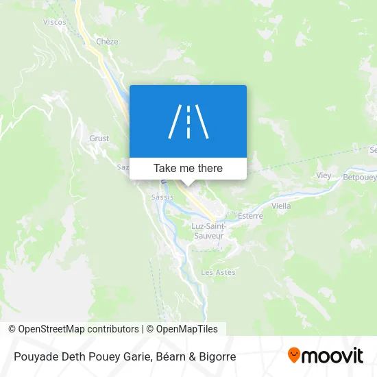 Pouyade Deth Pouey Garie map