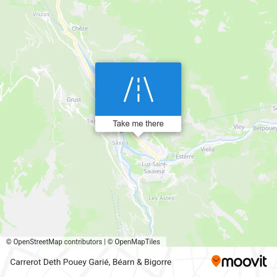 Carrerot Deth Pouey Garié map