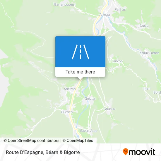 Route D'Espagne map