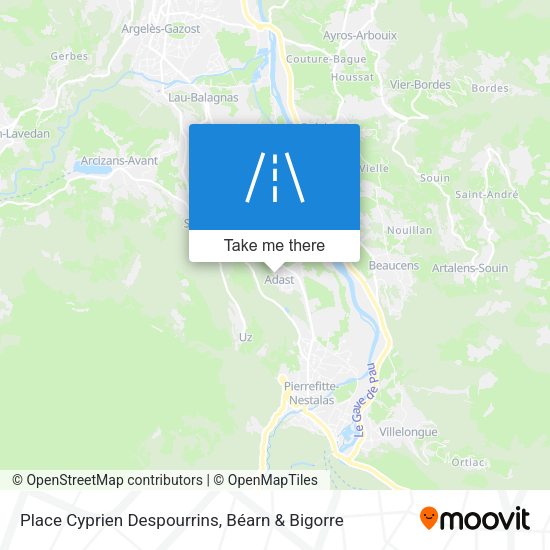 Place Cyprien Despourrins map