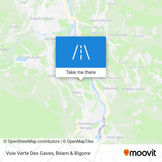 Voie Verte Des Gaves map