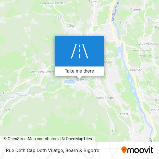 Rue Deth Cap Deth Vilatge map