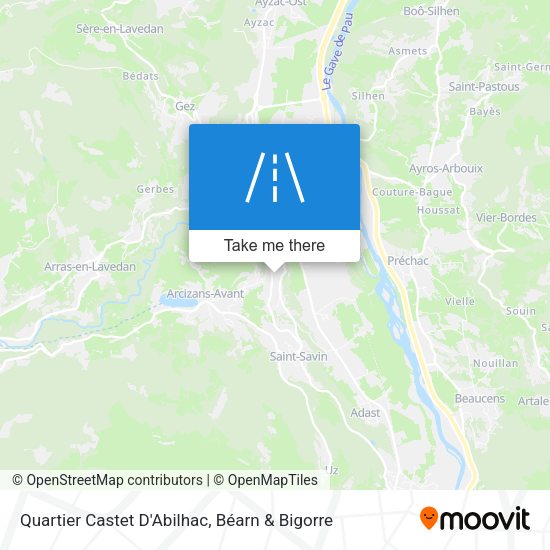 Quartier Castet D'Abilhac map