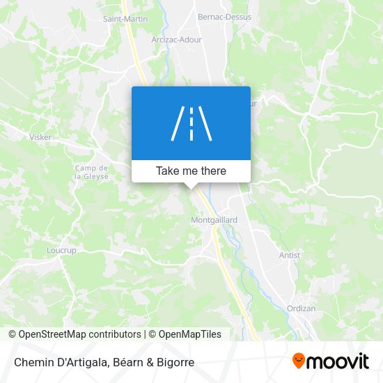 Chemin D'Artigala map