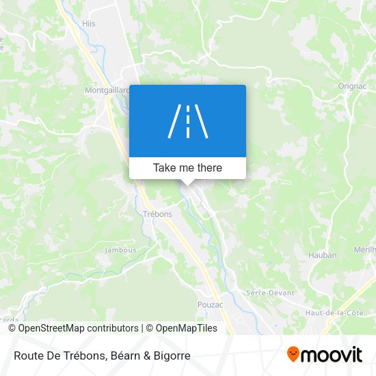 Route De Trébons map