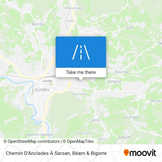 Chemin D'Anclades À Sarsan map