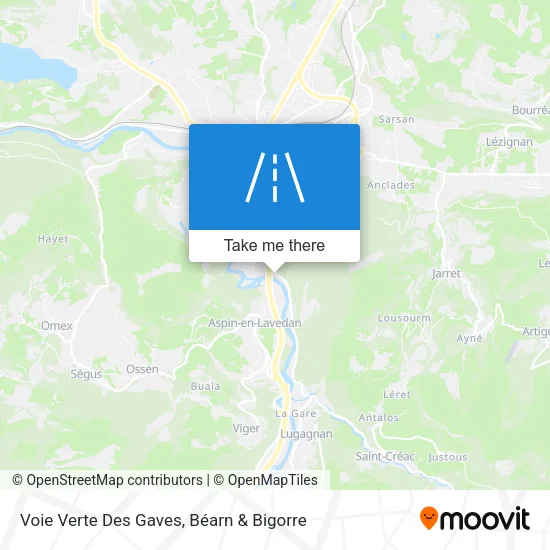Voie Verte Des Gaves map