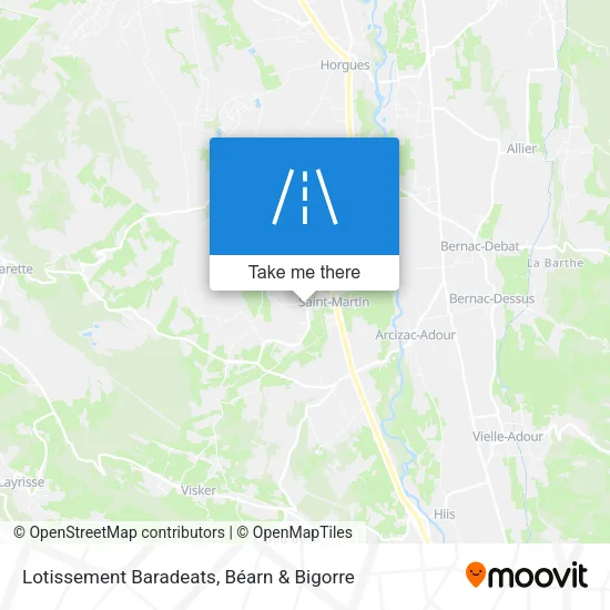 Lotissement Baradeats map