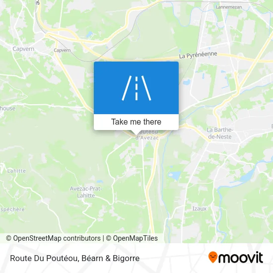 Route Du Poutéou map