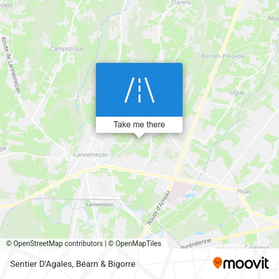 Sentier D'Agales map