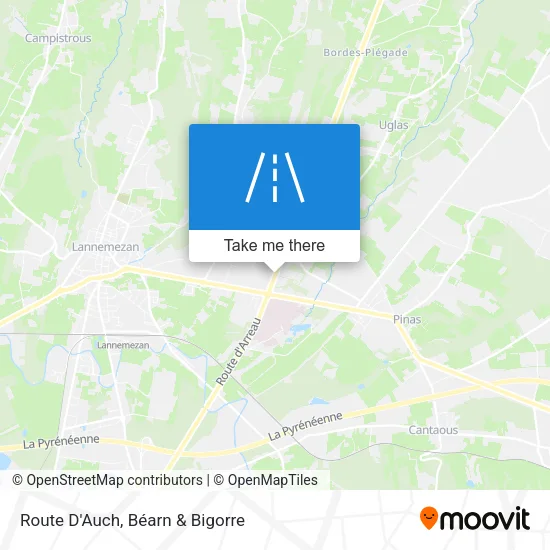 Route D'Auch map
