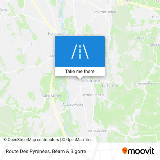 Route Des Pyrénées map
