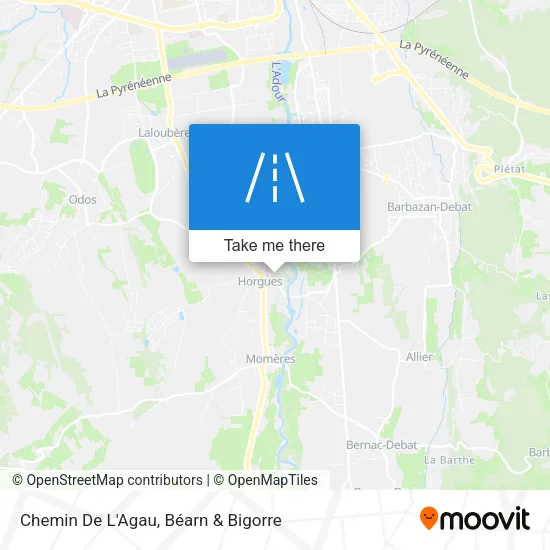 Chemin De L'Agau map