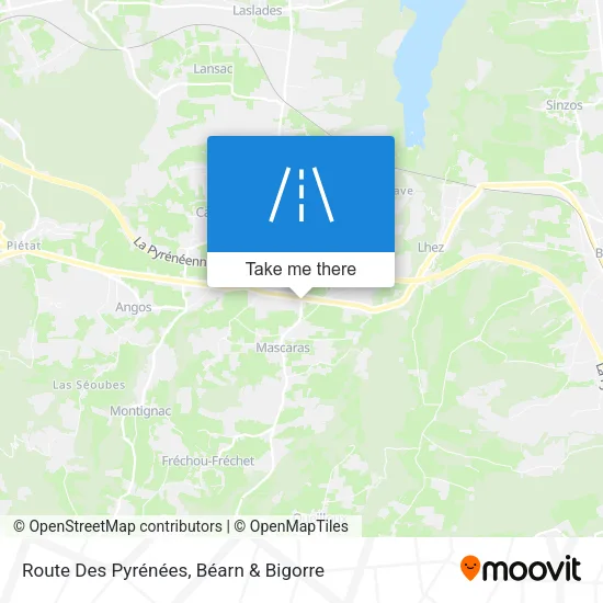 Route Des Pyrénées map