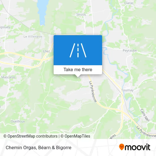 Chemin Orgas map