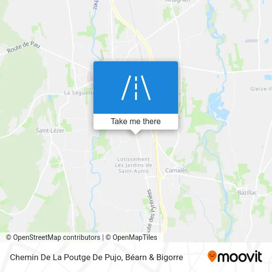Chemin De La Poutge De Pujo map