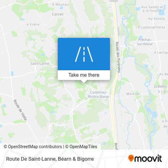 Route De Saint-Lanne map