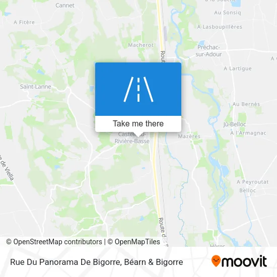 Rue Du Panorama De Bigorre map