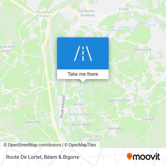 Route De Lortet map